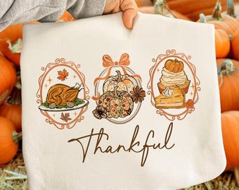 Thankful Png, Thanksgiving Png, Grateful Thankful Blessed Png, Pumpkin Png, Fall Png, Christian Thanksgiving Png, Turkey Thanksgiving Png
