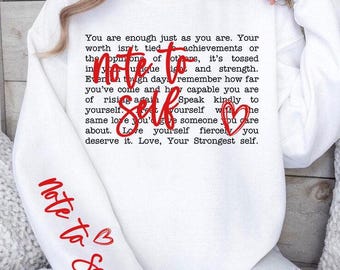 Note To Self PNG Motivational PNG Sublimation Design Mental Health Png Positive Inspirational Quotes Dear Person Behind Me DTF File Download