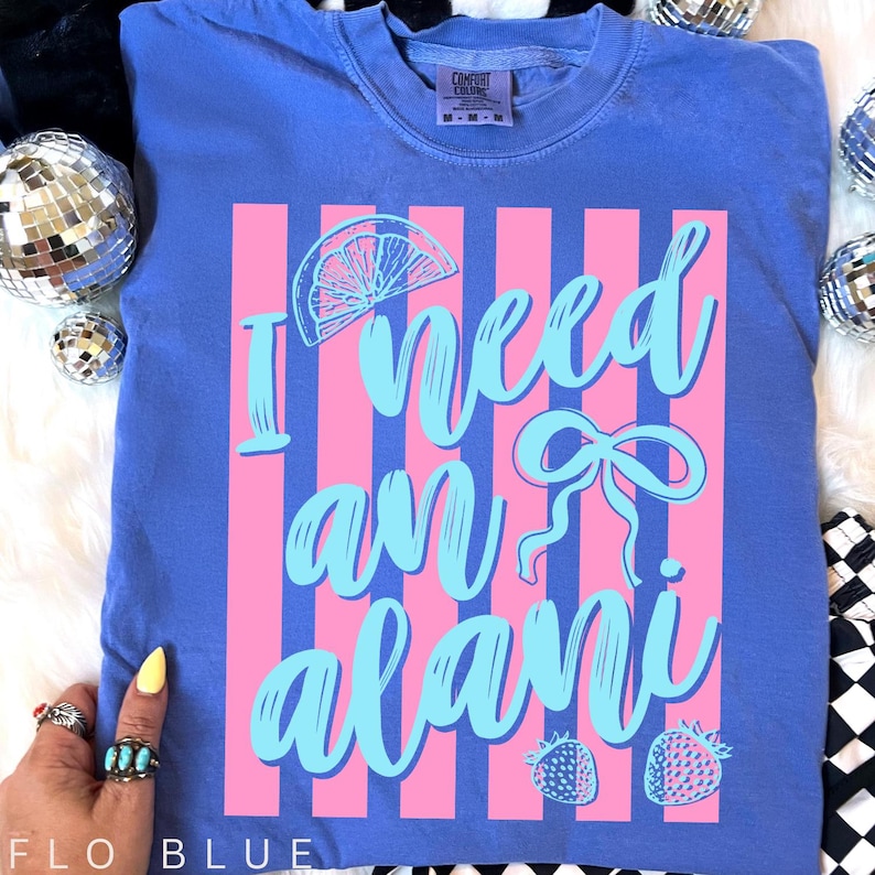 I Need an Alani Png, Preppy Summer PNG, Girly Quote Png, Coquette Bow PNG, Trendy Stripe PNG image 5