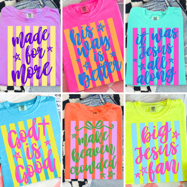 Christian PNG Bundle, Jesus Quote Png Bundle, Big Jesus Fan Png, Made For More PNG, Bible Verse Png Set, Trendy Faith PNG, Girly Coquette image 1