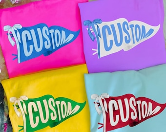 Custom Name Watercolor Flag png, Girly Custom png, Personalized Name Shirt Design, Hand Lettered Sublimation, Personalized Digital, Team png