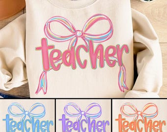 Maestra coqueta (Png), Diseño de camiseta de maestra femenina, Sublimación de regreso a clases preppy, Vida de maestra (Png), Lazo de maestra rosa (Png), Enseñanza retro (Png)