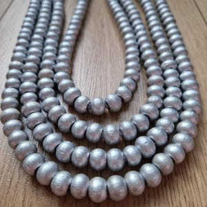 Silver Tree beads garland christmas decor