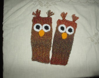 Knitting Pattern - Hoot Owl Mitts