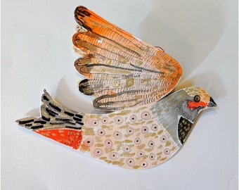 Hand Painted Paper Flicker Type Bird