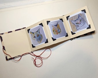 Cat Portraits Accordian Book