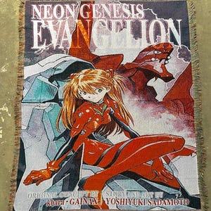 Anime Woven Tapestry: Neon Genesis Handmade Wall Art