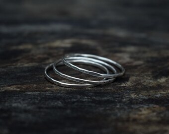 Stapelbare sterlingzilveren ringen