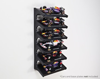 Support mural pour voiture F1 moulé sous pression : présentoir incliné Bburago à l'échelle 1/43