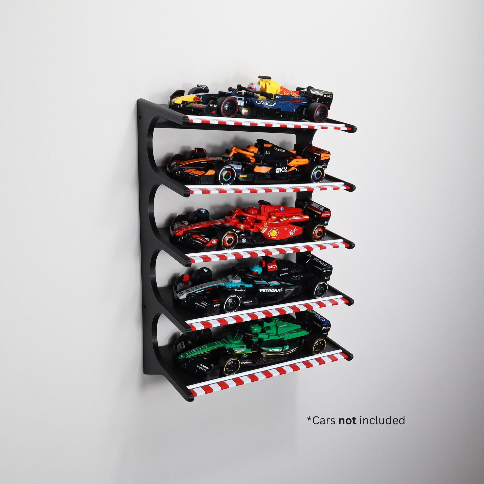 Présentoir mural pour 5 voitures pour voitures de Formule 1 LEGO Speed Champions