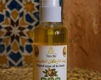 Olio di Argan marocchino puro al 100% per la crescita dei capelli, l'idratazione della pelle e la cura della barba - Olio di bellezza naturale biologico spremuto a freddo