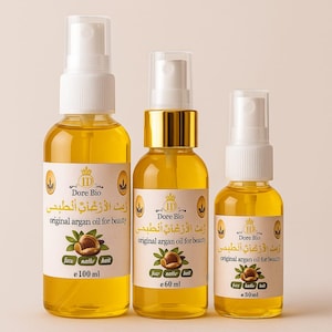 100 % reines marokkanisches Arganöl, kaltgepresst, Bio-Haar-, Bart- und Gesichtsöl | Natürliche Feuchtigkeitspflege | 30 ml / 50 ml / 100 ml | Handgefertigt in Marokko