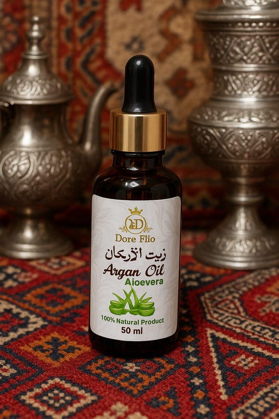 Argan Oil with Aloe Vera Organic Moisturizing Hair Skin Oil Natural  Hydrating Serum Soothing Face Oil Anti-Frizz Repair Treatment