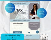 Tax Season Flyer Template: Editable Canva Design (Digital Download)