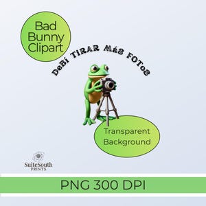 Bad Bunny Frog PNG SVG: Concho Camera Clipart for Cricut