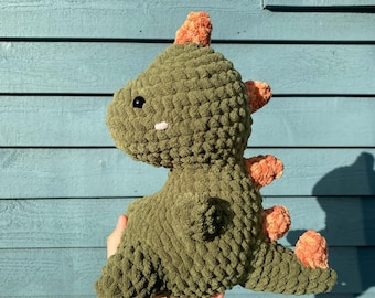 Kundenspezifische handgemachte T-Rex Dinosaurier häkeln Plüschhie