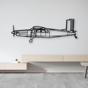 Pilatus PC-6B2-H2 Turbo-Porter Metallwandkunst, STOL Pilot veteran Geschenk