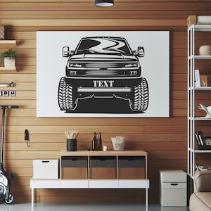 Arte mural personalizado para camión – Letrero metálico personalizado con nombre – Decoración de garaje – Regalo hecho a mano para él, la oficina o la cueva del hombre