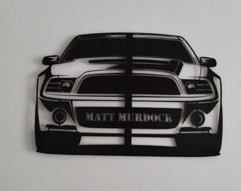 Letrero metálico personalizado de Mustang: decoración de pared a medida para garaje y cueva de hombre.