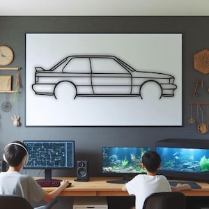 Car Silhouette Wall Art , Metal Car Wall Decor , Metal Car Wall Art , For Car Lovers , Car Guy Gift, Birthday Gift , Christmas Gift