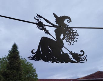 Witch Halloween Metal Wall Art – Halloween Decor