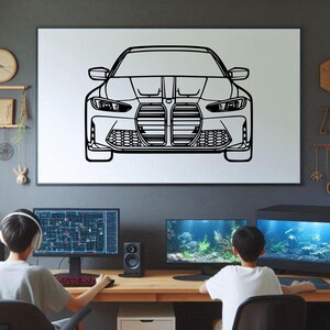 Car Silhouette Wall Art , Metal Car Wall Decor , Metal Car Wall Art , For Car Lovers , Car Guy Gift, Birthday Gift , Christmas Gift