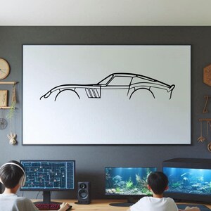Car Silhouette Wall Art , Metal Car Wall Decor , Metal Car Wall Art , For Car Lovers , Car Guy Gift, Birthday Gift , Christmas Gift