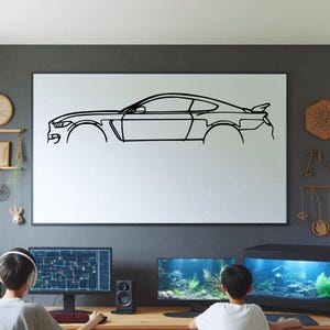 Car Silhouette Wall Art , Metal Car Wall Decor , Metal Car Wall Art , For Car Lovers , Car Guy Gift, Birthday Gift , Christmas Gift