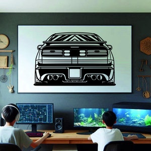 Car Silhouette Wall Art , Metal Car Wall Decor , Metal Car Wall Art , For Car Lovers , Car Guy Gift, Birthday Gift , Christmas Gift