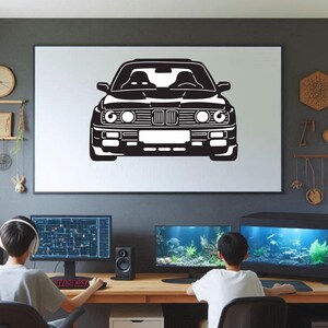 Car Silhouette Wall Art , Metal Car Wall Decor , Metal Car Wall Art , For Car Lovers , Car Guy Gift, Birthday Gift , Christmas Gift