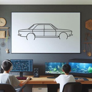 Car Silhouette Wall Art , Metal Car Wall Decor , Metal Car Wall Art , For Car Lovers , Car Guy Gift, Birthday Gift , Christmas Gift