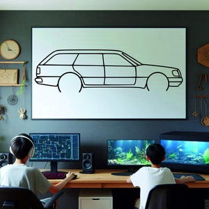 Car Silhouette Wall Art , Metal Car Wall Decor , Metal Car Wall Art , For Car Lovers , Car Guy Gift, Birthday Gift , Christmas Gift
