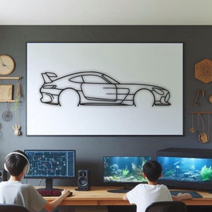 Car Silhouette Wall Art , Metal Car Wall Decor , Metal Car Wall Art , For Car Lovers , Car Guy Gift, Birthday Gift , Christmas Gift