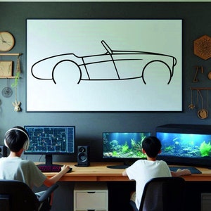 Car Silhouette Wall Art , Metal Car Wall Decor , Metal Car Wall Art , For Car Lovers , Car Guy Gift, Birthday Gift , Christmas Gift