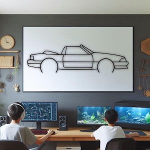 Car Silhouette Wall Art , Metal Car Wall Decor , Metal Car Wall Art , For Car Lovers , Car Guy Gift, Birthday Gift , Christmas Gift