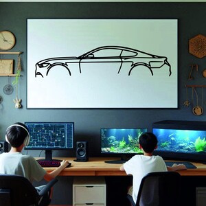Car Silhouette Wall Art , Metal Car Wall Decor , Metal Car Wall Art , For Car Lovers , Car Guy Gift, Birthday Gift , Christmas Gift