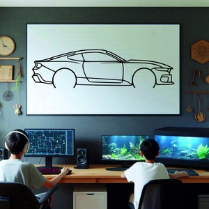 Car Silhouette Wall Art , Metal Car Wall Decor , Metal Car Wall Art , For Car Lovers , Car Guy Gift, Birthday Gift , Christmas Gift