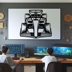 F1 Car Silhouette Wall Art , Metal F1  Car Wall Decor , Metal F1  Car Wall Art , For Car Lovers , Car Guy Gift, Birthday Gift,Christmas Gift
