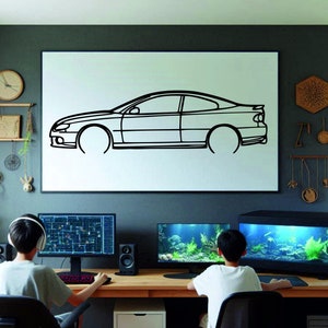 Car Silhouette Wall Art , Metal Car Wall Decor , Metal Car Wall Art , For Car Lovers , Car Guy Gift, Birthday Gift , Christmas Gift