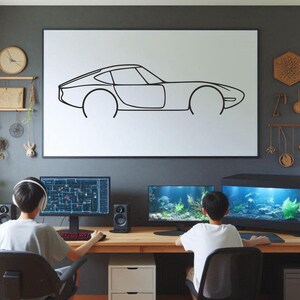 Car Silhouette Wall Art , Metal Car Wall Decor , Metal Car Wall Art , For Car Lovers , Car Guy Gift, Birthday Gift , Christmas Gift