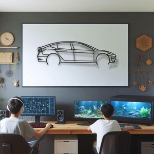 Car Silhouette Wall Art , Metal Car Wall Decor , Metal Car Wall Art , For Car Lovers , Car Guy Gift, Birthday Gift , Christmas Gift