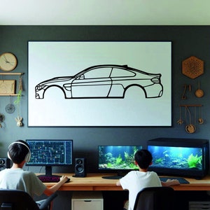Car Silhouette Wall Art , Metal Car Wall Decor , Metal Car Wall Art , For Car Lovers , Car Guy Gift, Birthday Gift , Christmas Gift