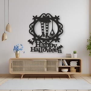 Metal Happy Halloween Sign – Halloween Wall Hanging