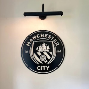 Metal Manchester City Wall Decor , Metal Manchester City Wall Art , Manchester City Wall Sign , Manchester City Team Logo ,Football Fan Gift