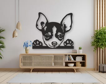 Chihuahua Dog Metal Wall Art – Chihuahua Dog Silhouette