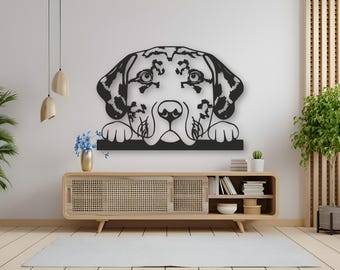 Catahoula Leopard Metal Wall Art – Modern Dog Silhouette