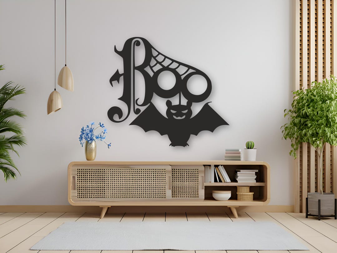 BOO Bat Wall Art – Spooky Halloween Decoration - Etsy