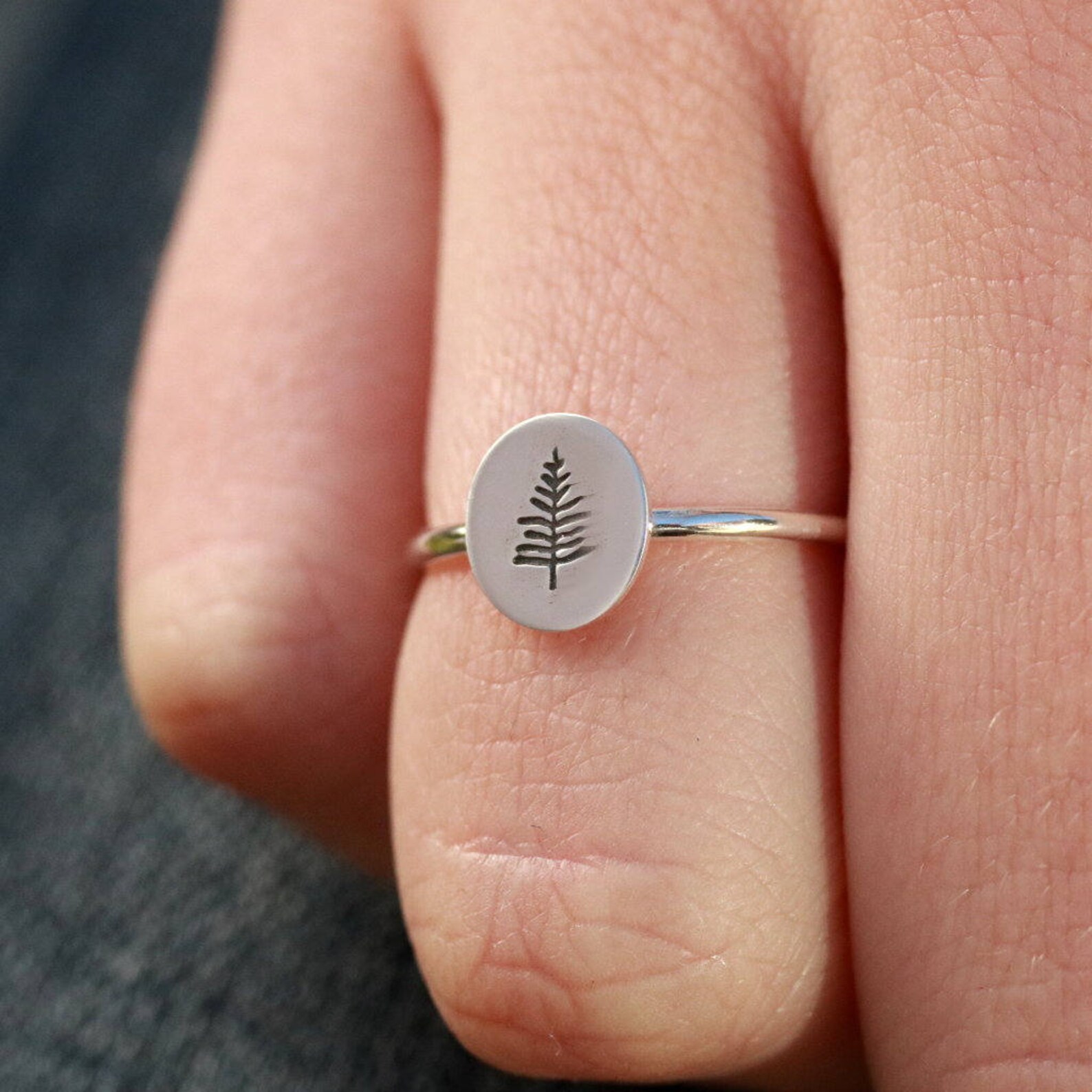 Evergreen Tree Ring Northwoods Pine Tree Ring Pine Tree Etsy