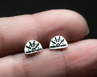 Sun Stud Earrings, Summer Post Earrings, Sterling Silver Studs, Hope, Boho Earrings, Western Earrings, Southwest Earrings, Minimalist Studs