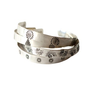 Sterling Cuff Bracelet, Womens Cuff, Silver Bracelet, Gift, Hammered Cuff, Graduation, Boho Bracelet, Adjustable Bracelet, Adjustable Cuff